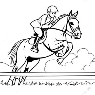 Show Jumping Horse Coloring Pages