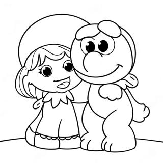 Elmo And Abby Fun Friendship Coloring Page 18743-15254