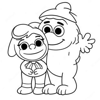 Elmo And Abby Fun Friendship Coloring Page 18743-15256