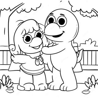 Elmo And Abby Playing In The Park Coloring Page 18744-15268