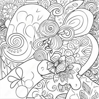 Colorful Groovy Shapes Coloring Page 18754-15262