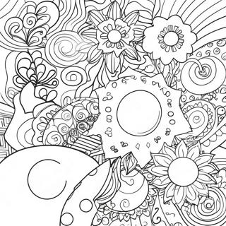 Colorful Groovy Shapes Coloring Page 18754-15263