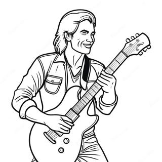 Rock And Roll Guitarist Coloring Page 18763-15272