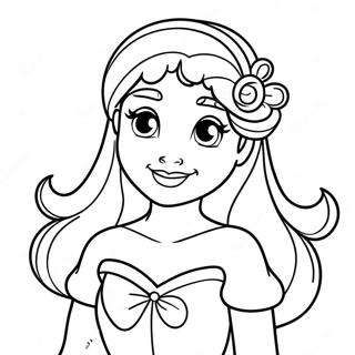 Cute Disney Princess Coloring Page 18783-15287