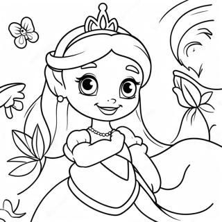 Cute Disney Princess Coloring Page 18783-15288