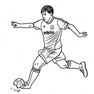 Jude Bellingham Dribbling Coloring Page 18804-15308