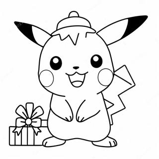 Pikachu Christmas Coloring Page 1881-1616