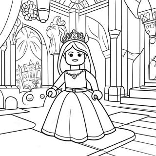 Elegant Lego Princess In A Castle Coloring Page 18834-15326