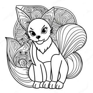 Nine Tailed Fox Coloring Pages