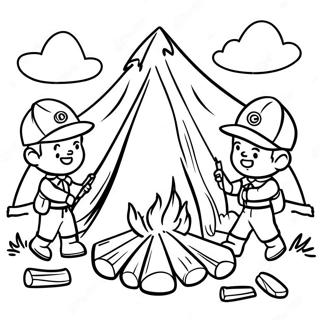 Cub Scout Campfire Coloring Page 18884-15369