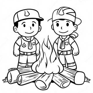 Cub Scout Campfire Coloring Page 18884-15370