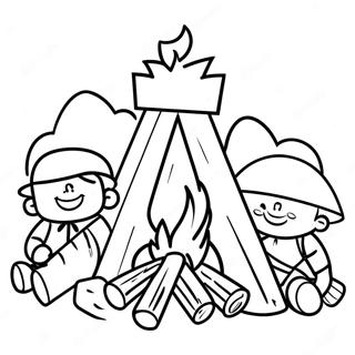 Cub Scout Campfire Coloring Page 18884-15371