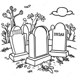 Graveyard Coloring Pages