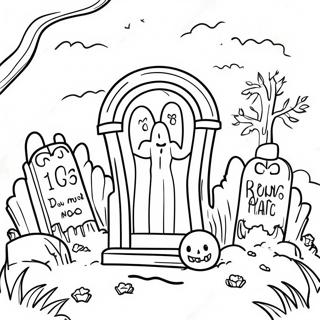 Graveyard Coloring Pages