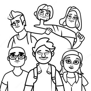 Total Drama Characters Coloring Page 18924-15401