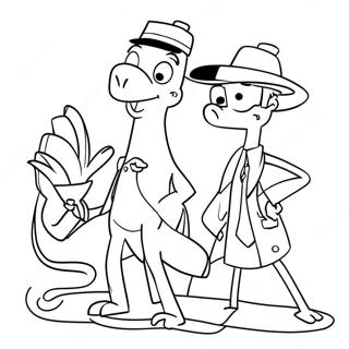 Adventurous Phineas And Ferb Coloring Page 1892-1628