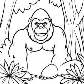 Ivan The Gorilla In A Jungle Coloring Page 18934-15409