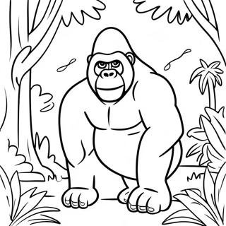 Ivan The Gorilla In A Jungle Coloring Page 18934-15410