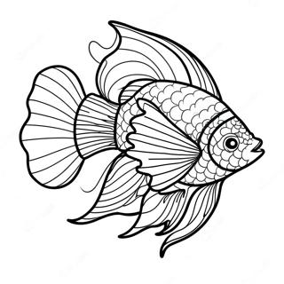 Beta Fish Coloring Page 18953-15427