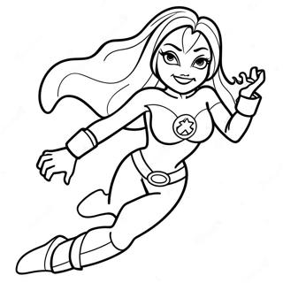 Starfire Coloring Pages