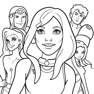 Starfire With Friends Coloring Page 18994-15458