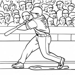 Dodgers Player Hitting A Home Run Coloring Page 19004-15467