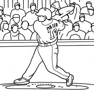 Dodgers Player Hitting A Home Run Coloring Page 19004-15468