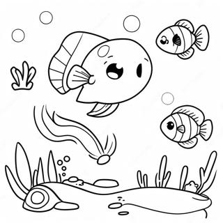 Cute Underwater Scene Coloring Page 1902-1632