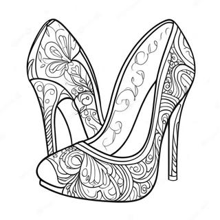 High Heel Fashion Coloring Page 19033-15486