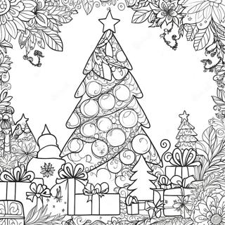 Christmas Tree For Adults Coloring Pages