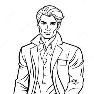 Stylish Ken Fashion Coloring Page 19054-15505