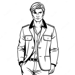 Stylish Ken Fashion Coloring Page 19054-15506