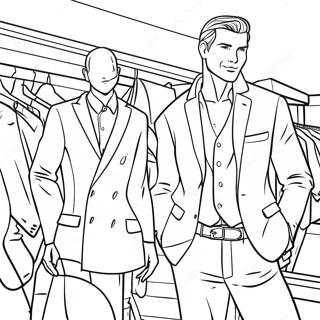 Stylish Ken Fashion Coloring Page 19054-15507