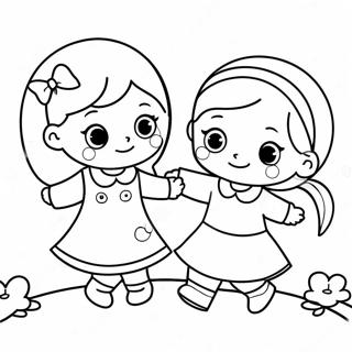 Cute Sister Coloring Pages