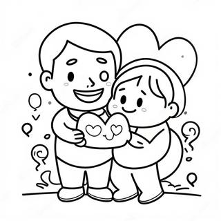 Happy Valentines Day Dad Coloring Pages