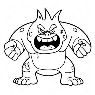 Angry Monster Coloring Page 19113-15547