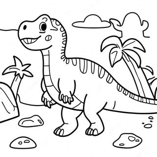 Dino Adventure Camp Cretaceous Coloring Page 19174-15604