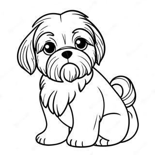 Shih Tzu Puppy Coloring Page 19223-15634