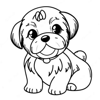 Shih Tzu Puppy Coloring Page 19223-15635