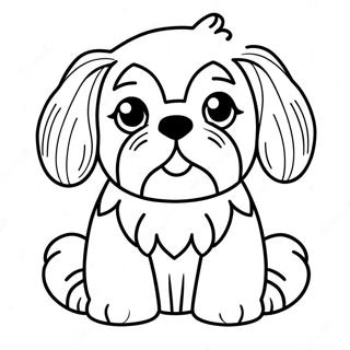 Shih Tzu Puppy Coloring Page 19223-15636