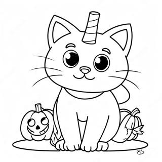 Halloween Kitty Coloring Page 19233-15647