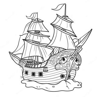 Buccaneers Pirate Ship Coloring Page 19263-15672