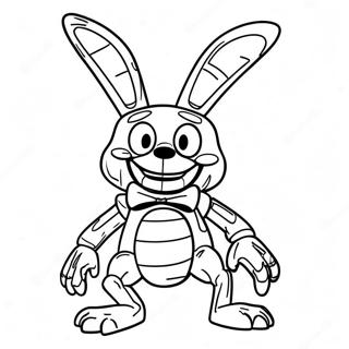 Creepy Withered Bonnie Coloring Page 19314-15713