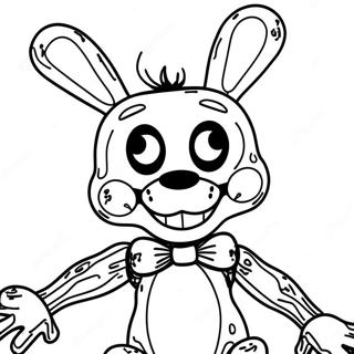 Creepy Withered Bonnie Coloring Page 19314-15714