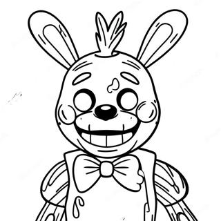 Creepy Withered Bonnie Coloring Page 19314-15716