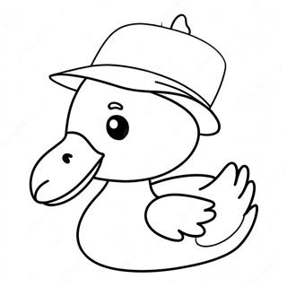 Cute Goose With A Hat Coloring Page 19344-15735