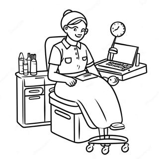 Cute Phlebotomist Drawing Coloring Page 19354-15742