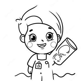 Cute Phlebotomist Drawing Coloring Page 19354-15743