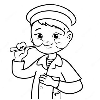 Cute Phlebotomist Drawing Coloring Page 19354-15744