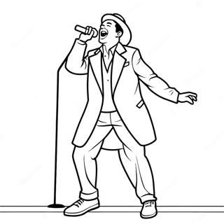 Famous Singer Performing On Stage Coloring Page 19384-15765